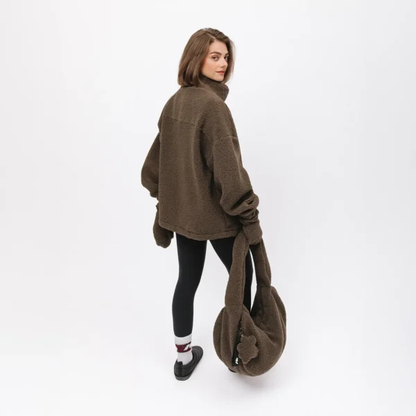 Bluza polarowa rozpinana Cushy brązowa unisex