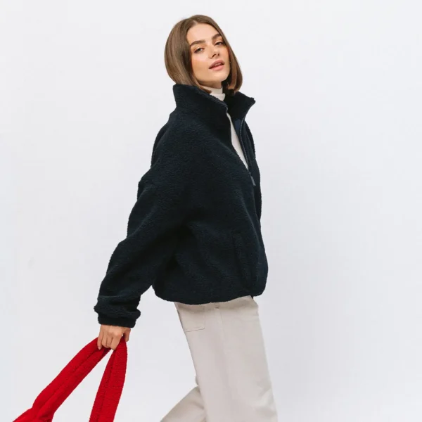 Bluza polarowa rozpinana Cushy granatowa unisex