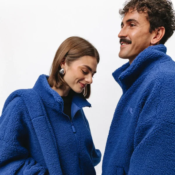 Bluza polarowa rozpinana Cushy kobaltowa unisex