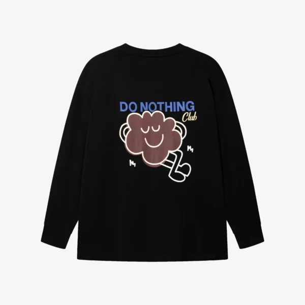 Zdjęcie główne - Longsleeve oversize Comfy Club Do Nothing czarny unisex