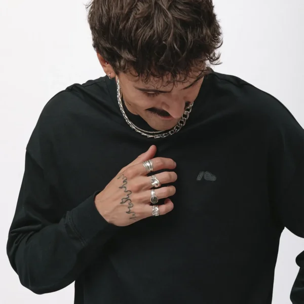 Longsleeve oversize Easy czarny unisex