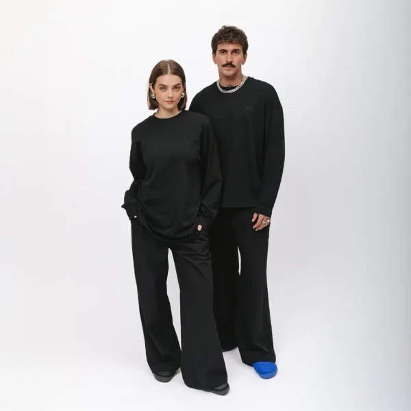 Longsleeve oversize Easy czarny unisex