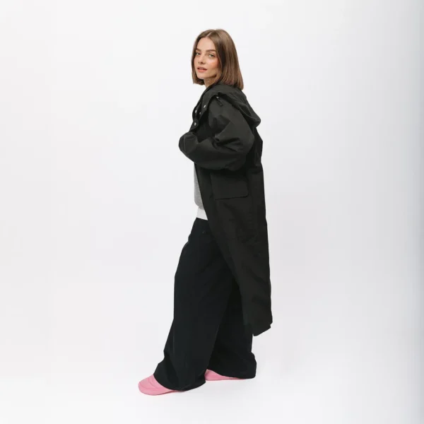 Parka przeciwdeszczowa oversize Comfort Zone czarna unisex