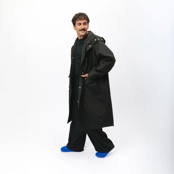 Parka przeciwdeszczowa oversize Comfort Zone czarna unisex