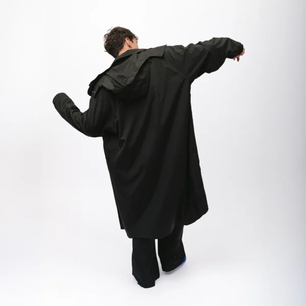 Parka przeciwdeszczowa oversize Comfort Zone czarna unisex