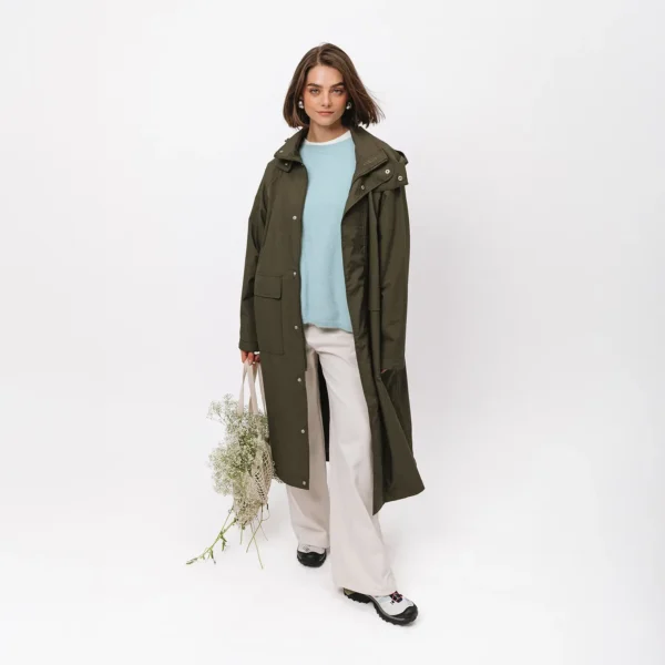 Parka przeciwdeszczowa oversize Comfort Zone khaki unisex