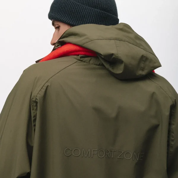 Parka przeciwdeszczowa oversize Comfort Zone khaki unisex