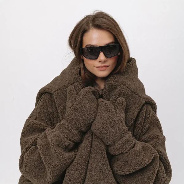 Rękawiczki z jednym palcem Comfy Club brązowe