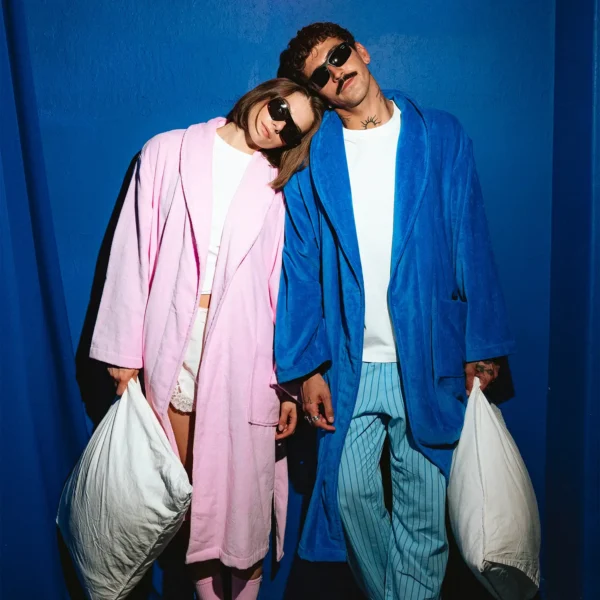 Szlafrok Comfy Club kobaltowy unisex