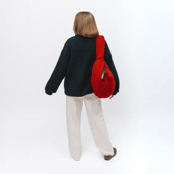 Torba z polaru Cushy z brelokiem Comfy Club czerwona