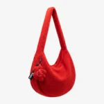 Torba z polaru Cushy z brelokiem Comfy Club czerwona