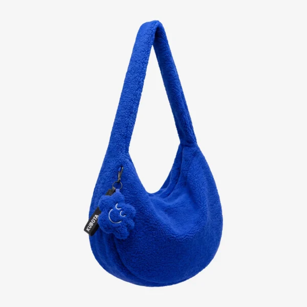 Torba z polaru Cushy z brelokiem Comfy Club kobaltowa