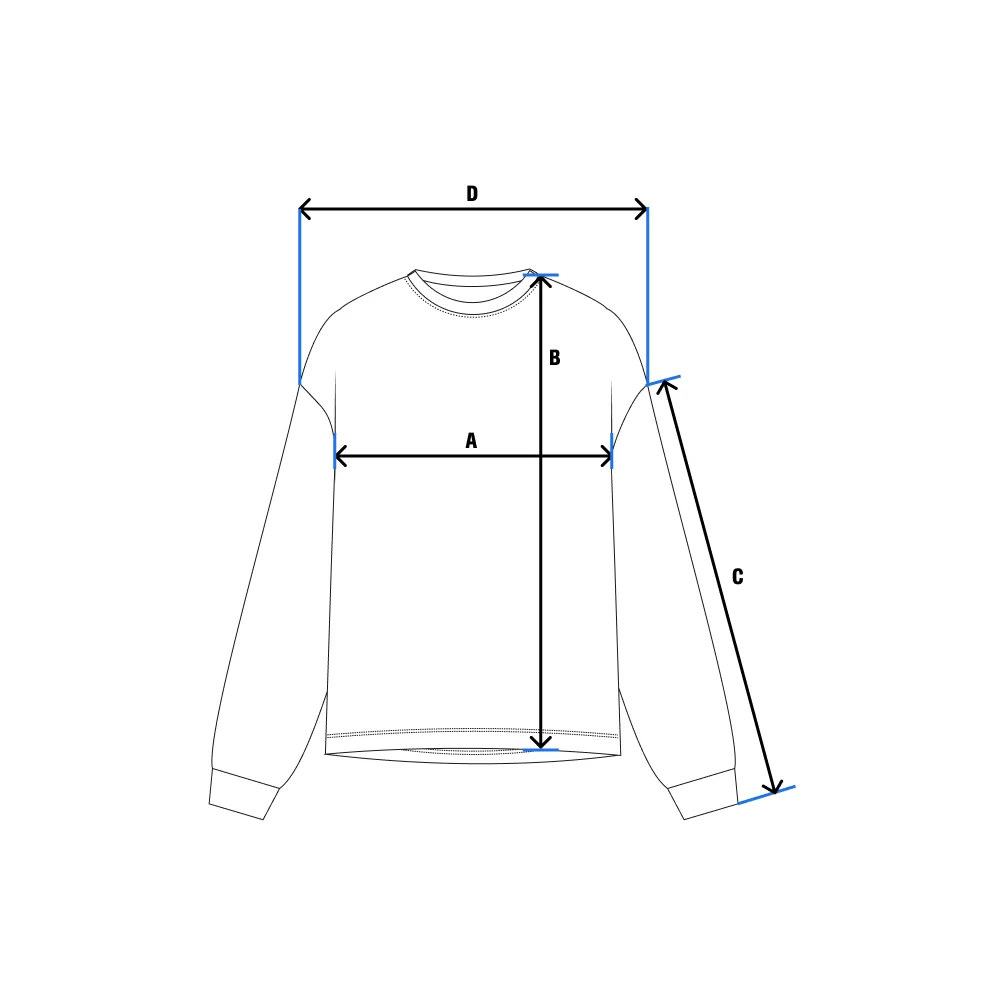 Tabela rozmiarów - Longsleeve oversize Easy czarny unisex
